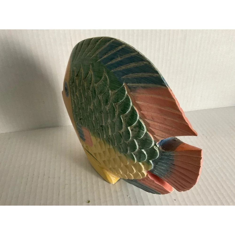 Fish decor Teakwood ocean beach tropical Decor bright nautical
